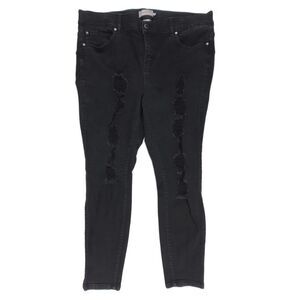 TORRID Bombshell Skinny Premium Distressed High Rise Shaping Jean Black Plus 20S